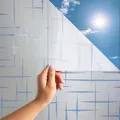 MARAPON Fensterfolie Blickdicht von aussen mit Sternmuster 0,75x2 m Sichtschutzfolie Fenster mit statischer Haftung, Milchglasfolie für Sichtschutz Fenster, Folie Fenster Sterne fensterdekoration