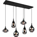 Trio Pendelleuchte Lumina 6-flammig Schwarz matt