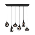 Trio Lighting Lumina Hängeleuchte Pendelleuchte Deckenlampe Lampe schwarz Glas