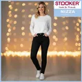 STOOKER WOMEN Tapered-fit-Jeans STOOKER NIZZA, black denim, Tapered Fit Jeans, DAMEN Denim Stretch