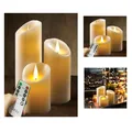 LED Kerzen Set 3 Stück 10 12 15 cm Batteriekerzen Fernbedien