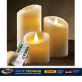 LED Kerzen Set 3 Stück 10 12 15 cm Batteriekerzen Fernbedien