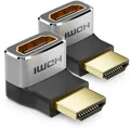 2x HDMI Adapter Stecker Verbinder 270° Gewinkelt ALU 8K@60Hz 4K@120Hz ARC HDR10+