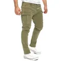 Yazubi Cargohose Cargo Chino Jayden (1-tlg) mit aufgesetzten Cargotaschen grün 28