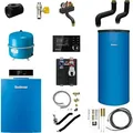 Buderus GB212 Logaplus Gas-Brennwert Heizungspaket K61 mit nebenstehendem Warmwasserspeicher SU300, Regelgerät & Zubehör - 30 kW - 7739610458