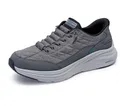 Skechers Herren Contour Foam Cozy Fit Sneaker, Charcoal Mesh/Duraleather/Black Trim, 46 EU