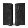 LBH Handyhülle für Samsung Galaxy A23 5G in Schwarz mit Karten- und Geldfach Smartphone Hülle mit Standfunktion Flip Case Schutzhülle Magnetverschluss Vintage