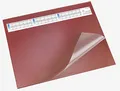 Läufer 44534 Durella DS Schreibtischunterlage mit transparenter Auflage und Kalender, rutschfeste Schreibunterlage, 40 x 53cm, rot