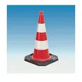 Leitkegel TL H.500mm BAST geprüft,2 Streifen 33x33cm Noname