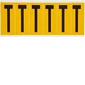 Brady, 1550-T, B-946, Vinyl, Beschriftung: T, Schwarz auf Gelb, 38 x 89mm, Schrifthöhe 75mm(25 K. á 6 E.)