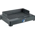 Severin Elektrogrill PG8567, 2200 Watt, Tischgrill mit Windschutz, Grillfläche 44,5 x 26cm