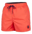 ZAGANO Badehose Herren Schwimmhose Herren Badeshorts Herren Badehose Herren lang rot neon Carrot, 5106 Gr. L