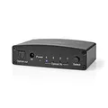 Nedis Digital-Audio-Switch | 4-Wege | Anschlüsse – Eingang: DC Power / 4X TosLink | Anschlüsse – Ausgang: TosLink Buchse | Druckknopf/Fernbedienung/Handbuch | Metall | Schwarz