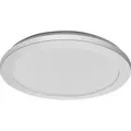 OSRAM ORBIS Disc Wand-/Deckenleuchte mit LED, Chrom, 22W, 1800lm, 3000/4000K, über Wandschalter mit Click CCT einstellbar, 30cm Durchmesser, IP44 ... - Silber