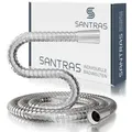 Santras Brauseschlauch Duschschlauch aus Metall 1/2" in Chrom (0,50 - 3,00 m) 0,80 m