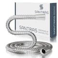 SANTRAS® Duschschlauch 80 cm aus Metall in Chrom - Brauseschlauch verdrehsicher - 1/2 Zoll Standard Anschluss & Trinkwassergeprüft - Made in Germany