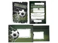 Limonia 12 Einladungskarten incl. 12 Umschläge zum 9. Kindergeburtstag Einladung Geburtstag Mädchen Kinder Jungs Jungen Boys Fussball Turnier blau