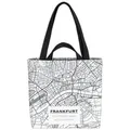 VOID Henkeltasche (1-tlg), Frankfurt Karte Frankfurt Maps Banken Deutschland Stadtplan Stadtkart bunt