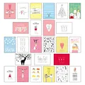 25 handgemachte Weihnachtskarten Teil 2: Hochwertiges Weihnachts-Postkarten-Set mit wunderschönen, detailverliebten und von Hand designten ... ... weihnachtlichen Sprüchen und Zitaten