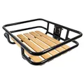 Frontgepäckträger Fahrrad | Gepäckträger Vorderrad | Red Loon | Stahl/Holz | Holz Auflage