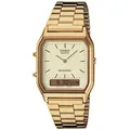 Chronograph CASIO VINTAGE, gold (goldfarben, creme), Armbanduhren, Damen, Quarzuhr, Armbanduhr, Damenuhr, Herrenuhr, Edelstahlband,Digitaluhr