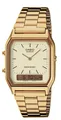 Chronograph, Quarzuhr, Armbanduhr, Damenuhr, Herrenuhr,Digitaluhr, Edelstahlarmband goldfarben-creme