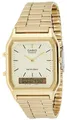 Casio Cremefarbenes Vintage-Hybrid-Zifferblatt / Goldfarbenes AQ-230GA-9DMQYES