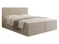 Mirjan24 Boxspringbett Tirulo, Doppelbett mit Topper und Matratze, Polsterbett mit 2 Bettkästen, Bett mit gepolstertes Kopfteil, Continentalbett (Manila 02, 180x200cm)