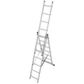 KRAUSE Vielzweckleiter CORDA silber 3x 7 Sprossen, H: 195,0 cm