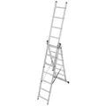 KRAUSE Vielzweckleiter CORDA silber 3x 7 Sprossen, H: 195,0 cm