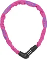 ABUS Kettenschloss Steel-O-Chain 5805C – Zahlenschloss aus 5 mm starken Stahlkette – ABUS-Sicherheitslevel 4 – 75 cm – Pink