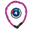 ABUS Fahrrad Kettenschloss m Zahlencode Steel-O-Chain 5805C pink 5mm 75cm Level4
