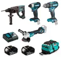 Makita Combo Set 18V Akku Handwerker 18V Combo Kit DGA DHR202 DDF485 DTD155 8tlg