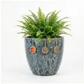 Teramico Blumentopf Pflanzgefäß "Egg Pot" Lava Blau – Ø 21 bis 38 cm – Struktur (1 St), Frostfest, UV-Fest blau Ø 38 cm x 30 cm