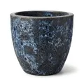 Teramico Premium Pflanzkübel Keramik glasiert – 100% Frostfest & Handarbeit. Blumenkübel mit Loch für Außen & Innen. Hochwertiger Übertopf Unikat Winterfest (Lava Blau, 38cm x 31cm)