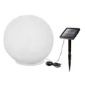 Esotec Solarkugel White Ball, 26cm, Sandstein Optik, LED Leuchtkugel, Gartenkugel, Lichtkugel, Kugelleuchte, außen, wetterfest, winterfest, 102688