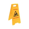 Sprintus Warnschild Achtung Rutschgefahr Schriftzug 300mm 570mm gelb/schwarz/rot