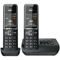 Gigaset Comfort 550A duo - Schnurloses Telefon - schwarz/chrom Schnurloses DECT-Telefon schwarz