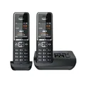 Gigaset Comfort 550A duo - Schnurloses Telefon - DECT - Analog - schwarz/chrom