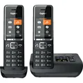 Gigaset COMFORT 550A Duo Schnurloses Telefon mit Anrufbeantworter Black/Chrome