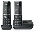 Gigaset Comfort 550A duo Schnurlostelefon mit Anrufbeantworter schwarz