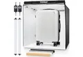 Yorbay Fotostudio-Box Fotostudio Set 80 x 80 x 80cm LED Lichtbox Lichtwürfel Fotografie, Lichtzelt inkl. 4 PVC-Hintergrundfolien(schwarz,rein weiß,grau,orange)