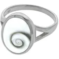 Vivance Fingerring 925 Silber mit Muschel weiß weiß 056 (17,8)