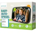 Onco 360° Baby Autospiegel - 2025 Vergleichssieger, 100% bruchsicher & rutschfest, 2024 & 2023 preisgekrönt, klares Sichtfeld, Spiegel Auto Baby Rückbank (17,5 x 24,5 cm)