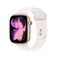 Apple Watch Series 11 GPS 46mm Rose Gold Aluminium Case with Light Blush Sport Band - S/M (MEV64ZR/A)