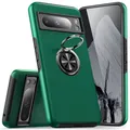 KRAFTCARE Hülle für Google Pixel 8 Pro, Handyhülle mit Eingebetteter 360° Grad Ring, Magnetische Schutzhülle TPU Stoßfest Cover Case für Google Pixel 8 Pro, Dunkelgrün