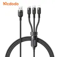 COFI 1453 65W 3in1 Nylon geflochten Ladegerät Kabel 6A Micro USB TYP-C iOS Smartphone-Kabel