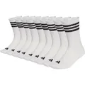 ADIDAS adidas Unisex Socken, 9er Pack - 3-Stripes Cushioned Sportswear Crew Socks, Logo, Streifen, gepolstert
