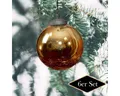 Antikas Weihnachtsfigur Christbaumkugelset, Krakeliertes/frozen Glas, Gold, Weihnachten, 6er