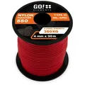 GO!elements Abspannleine Paracord 550 - 4mm, Paracord 550 aus reißfester Nylonschnur rot 30m